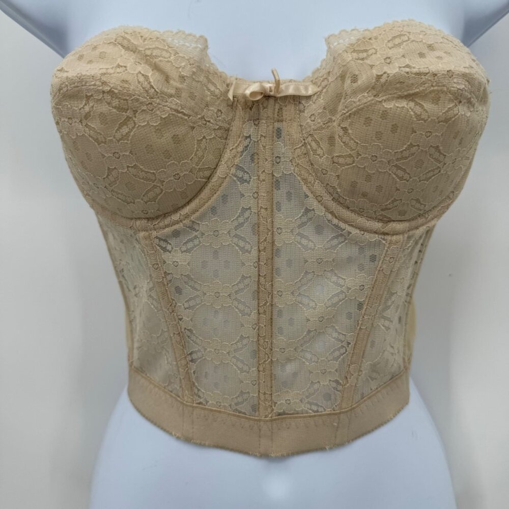 vintage gelmart strapless nude corset top